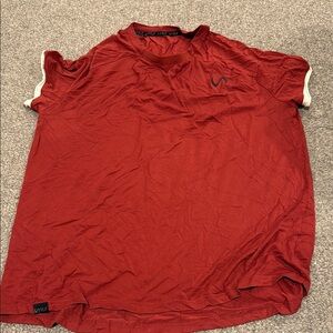 Burgandy Short Sleeve Tee Casual Shirt